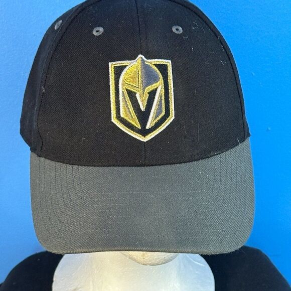 47 Brand NHL Las Vegas Golden Knights Black Adjustable Logo Cap Hat - Picture 1 of 4